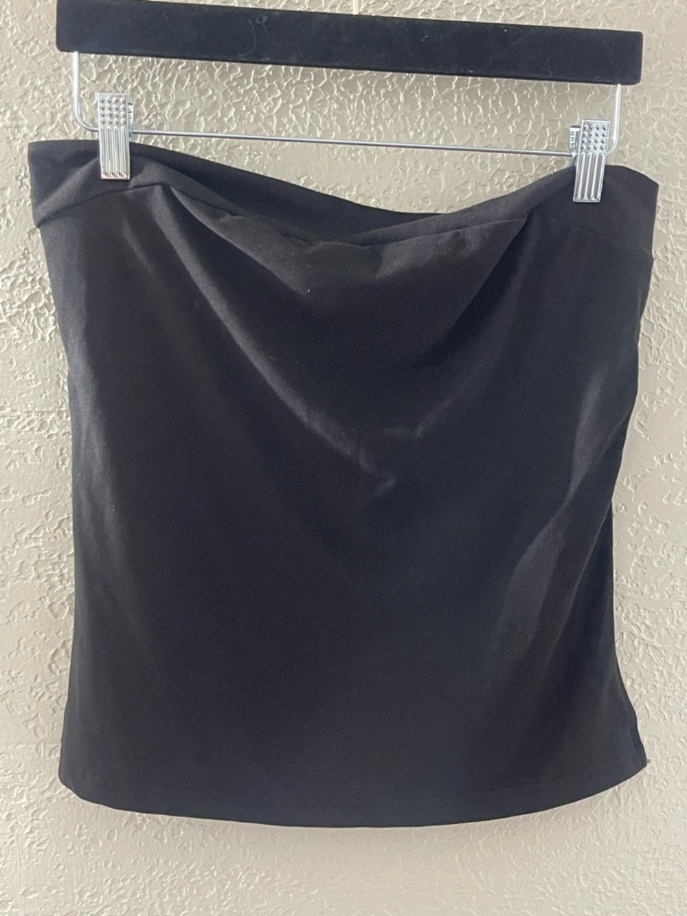Y2K Women’s Black Strapless Crop Tube Top - Unbranded Large Vacation